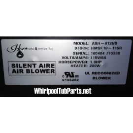 Hydro Systems Silent Aire Blower ABH-612N0