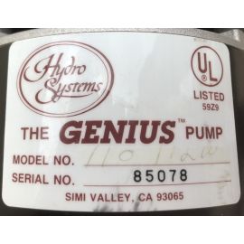 Genius Pump used by HYDRO SYSTEMS